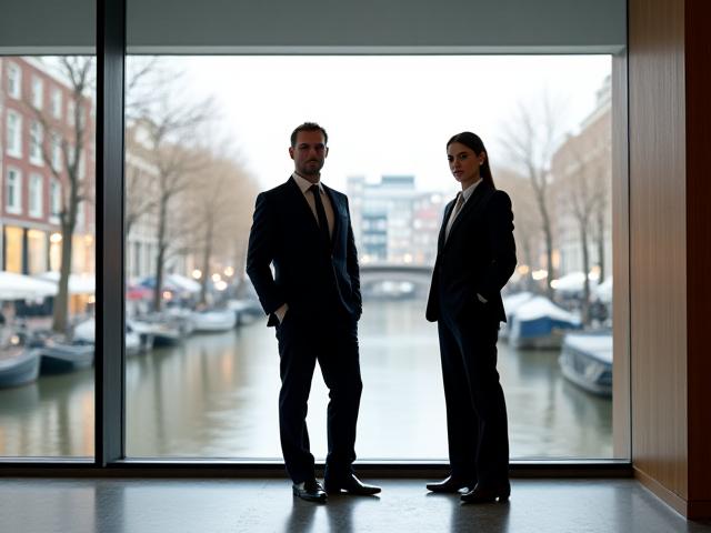 Juridisch adviseur in gesprek met cliënt op kantoor Amsterdam